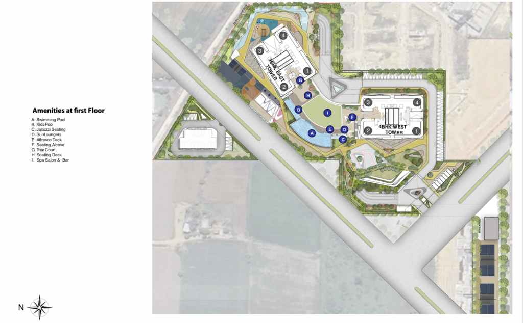 TWIN HORIZON GURUGRAM AMENITIES AND FACILITIES FIRST FLOOR