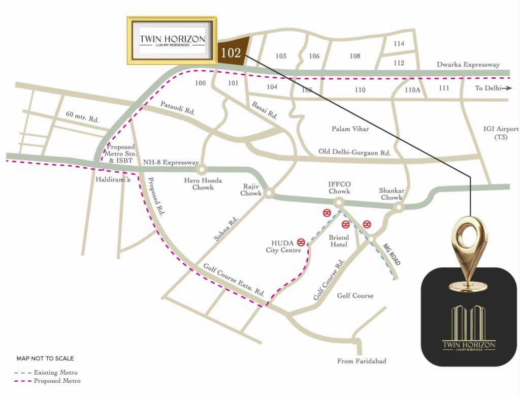TWIN HORIZON GURUGRAM Location Advantages